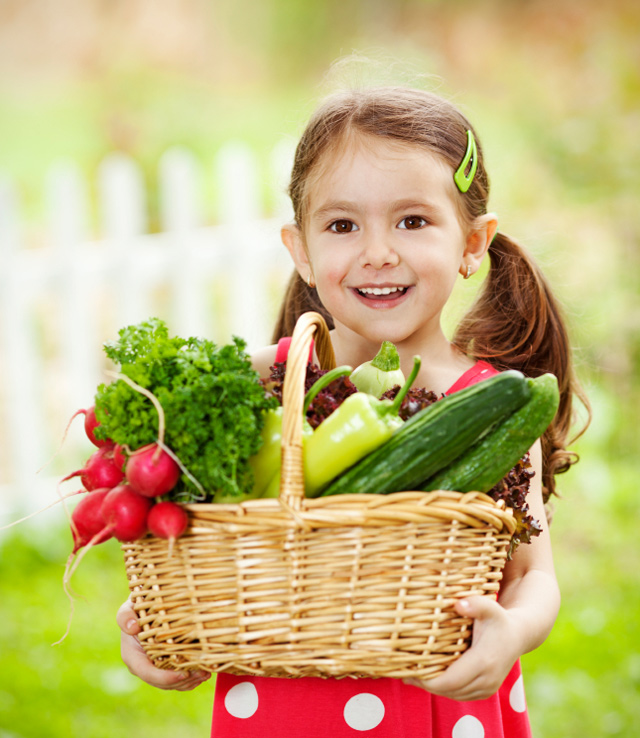 Girl with Vegtables